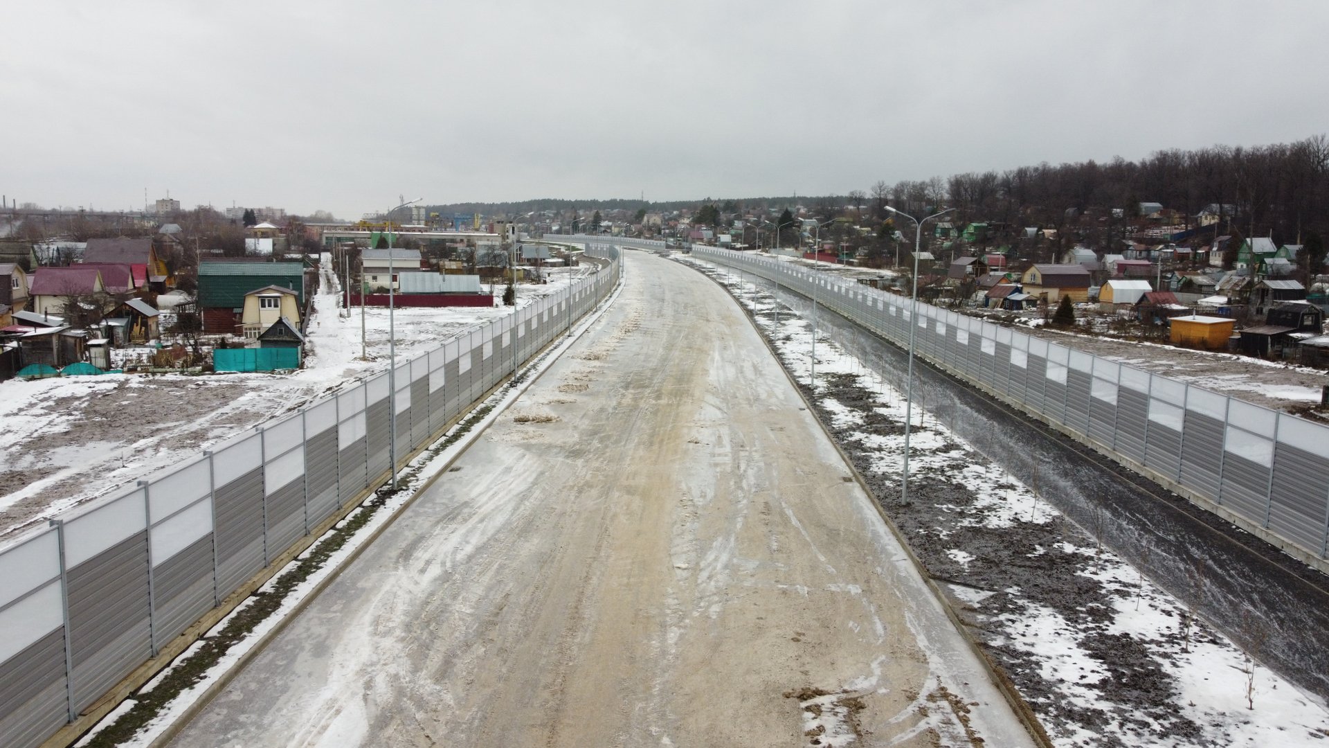 Шумозащитные экраны на трасе М7 Волга - фото