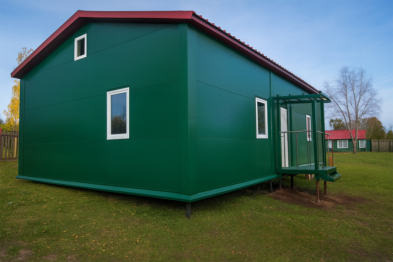 Модульный домик для охотников - фото