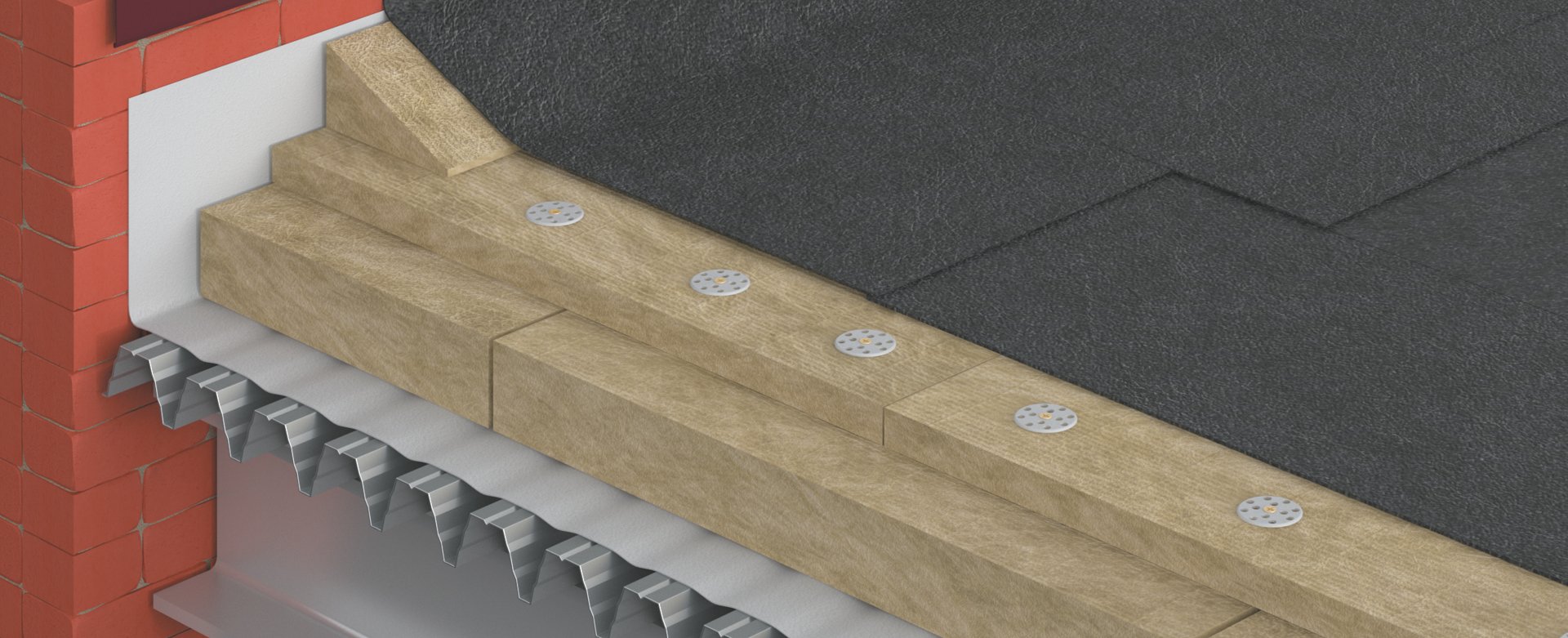 Минераловатные плиты для теплоизоляции плоских кровель