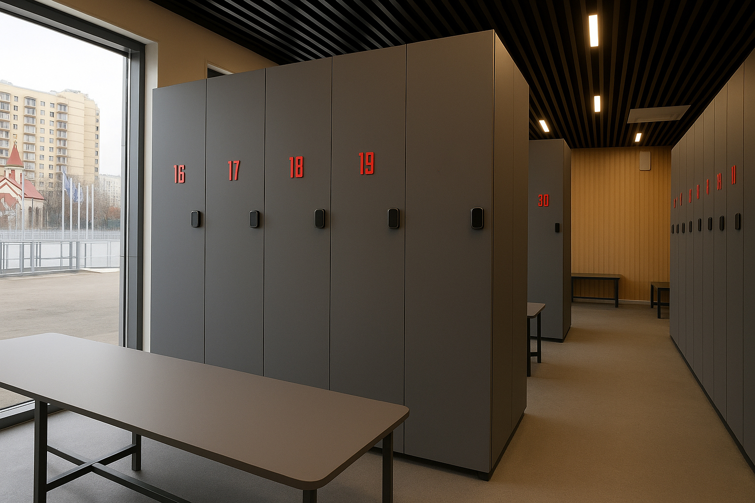 Модульная раздевалка для катка - фото