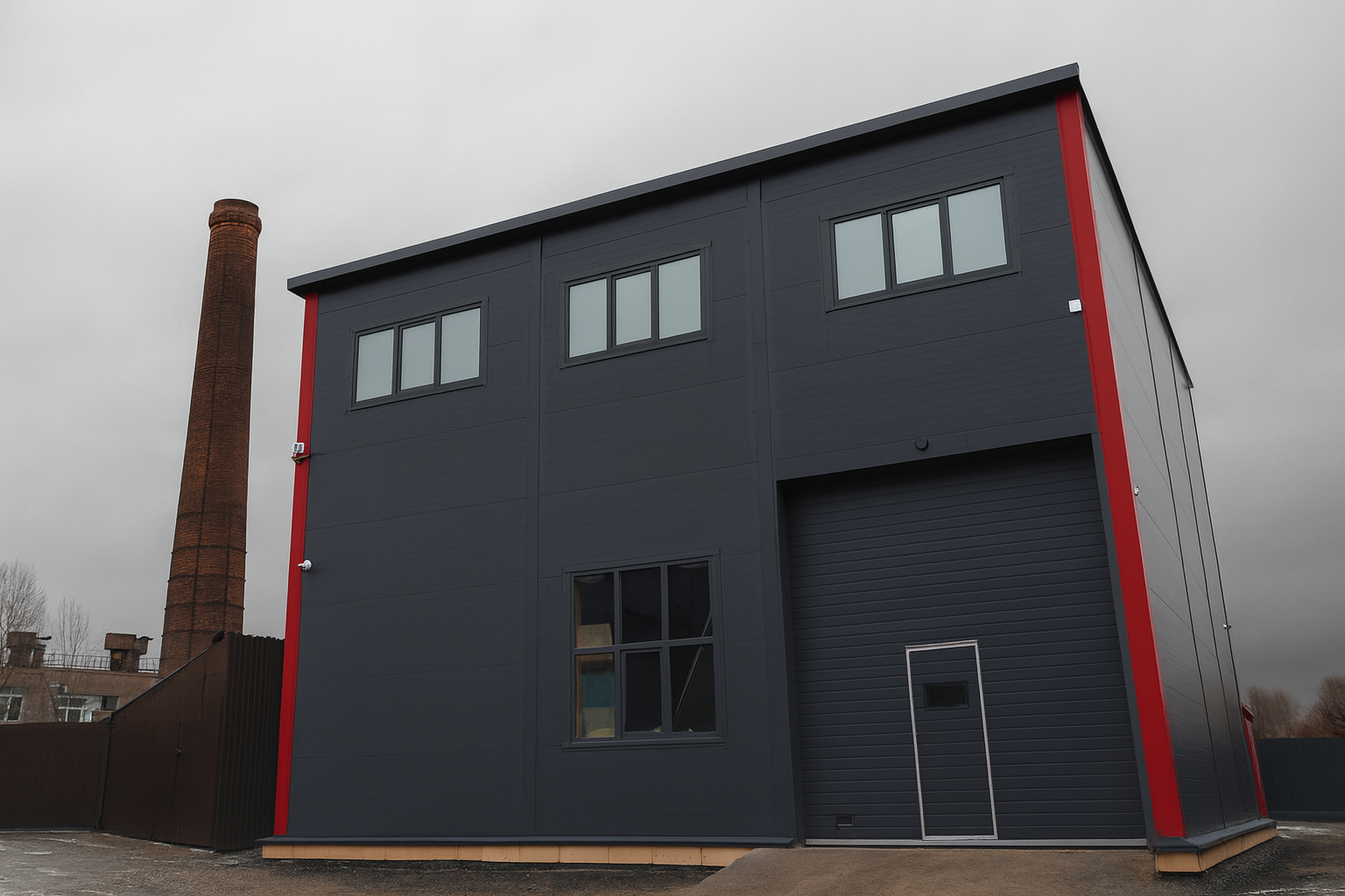 Поставка и монтаж трехслойных сэндвич-панелей - фото