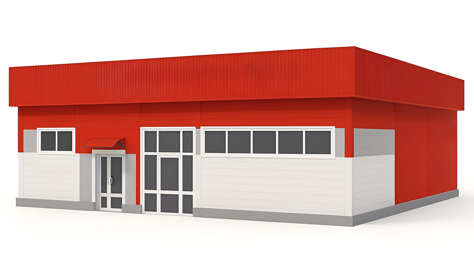 Каркасный торговый павильон 252 м²