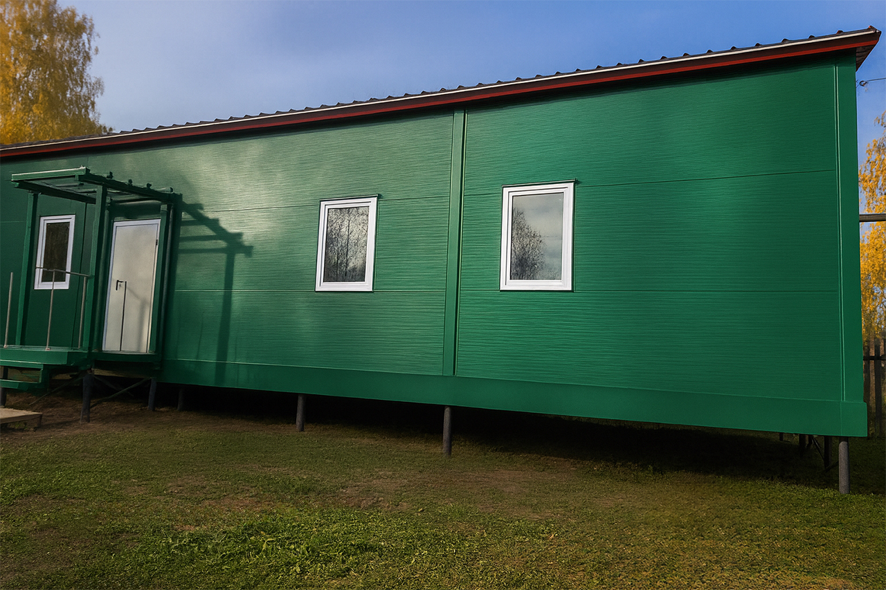 Модульный домик для охотников - фото