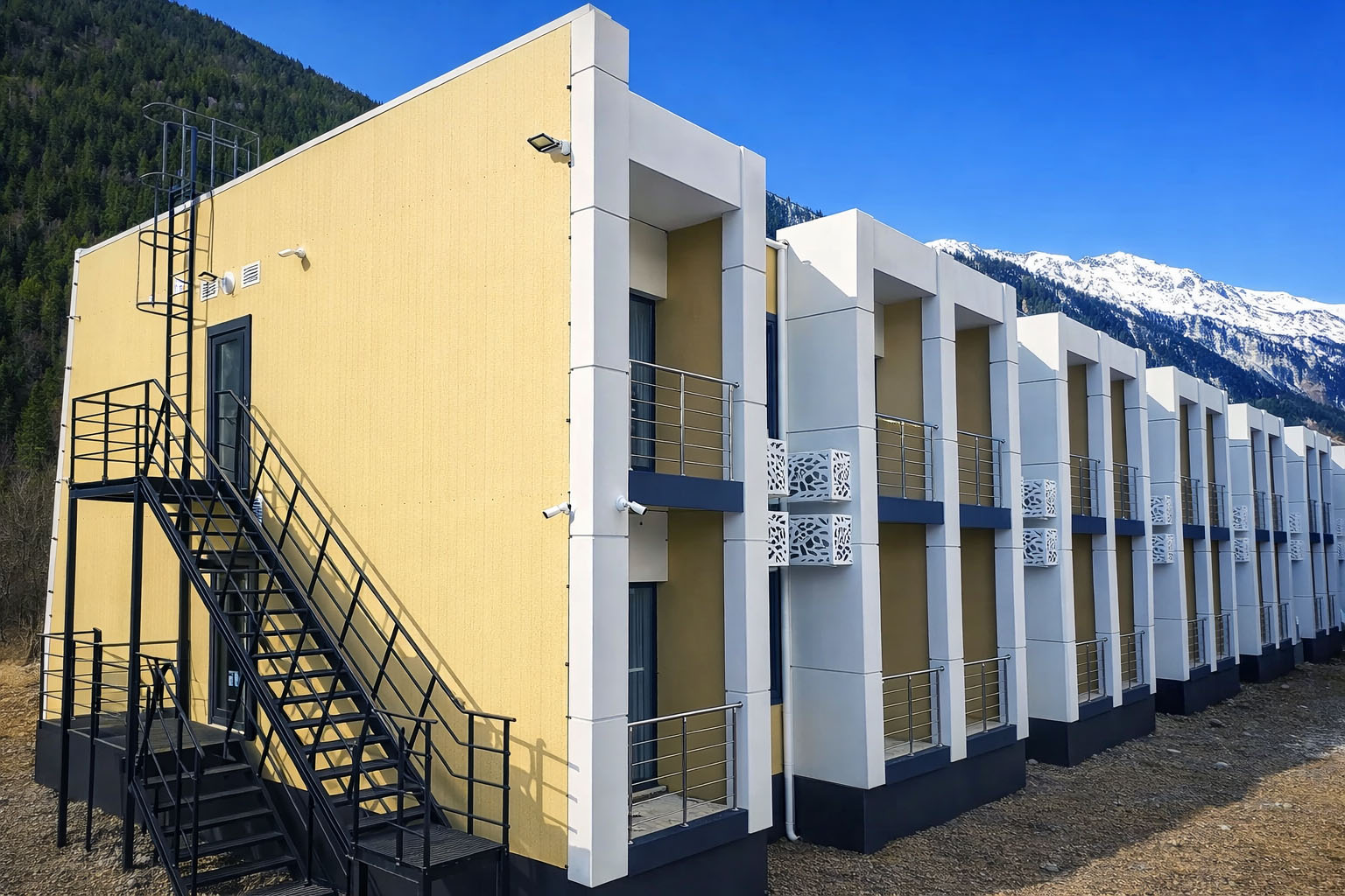 Модульная гостиница площадью 1 357 кв. м - фото