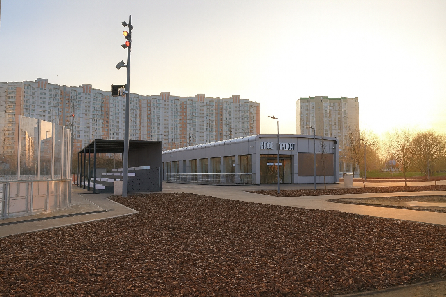 Модульная раздевалка для катка - фото