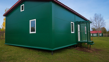 Модульный домик для охотников - фото