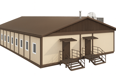 Блочно-модульная столовая на 100 мест