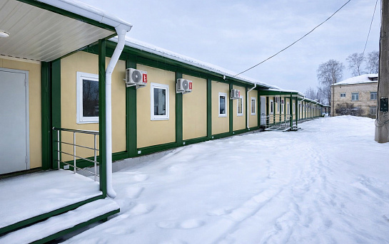 Одноэтажная поликлиника на базе модульных конструкций