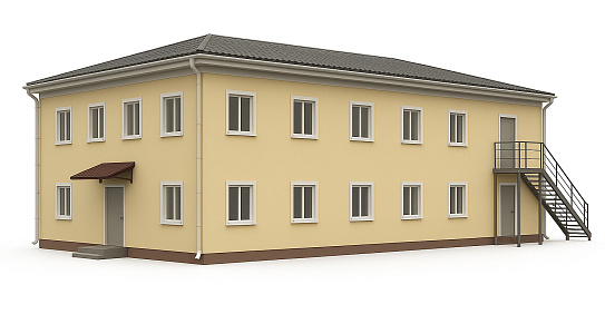 Быстровозводимое здание общежитие - фото