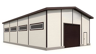 Каркасный цех 418 м²
