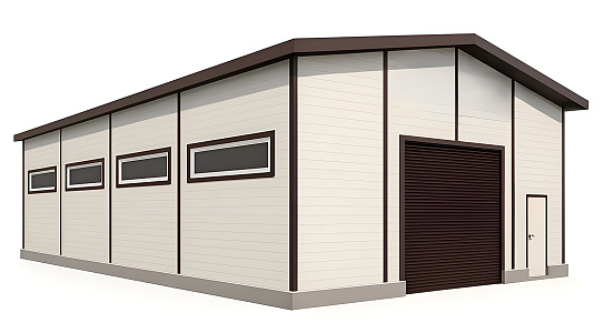 Каркасный торговый павильон 540 м² - фото