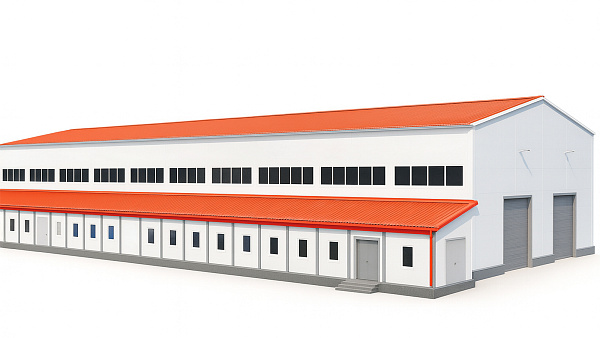 Каркасный цех 1200 м²