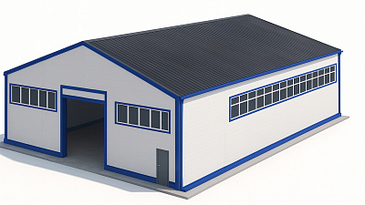  Каркасный склад 1044 м²