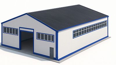 Каркасный ангар 1 400 м²