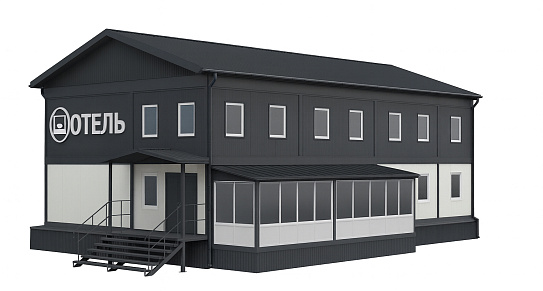 Модульный отель проект - фото
