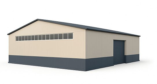 Каркасный цех 1920 м² - фото