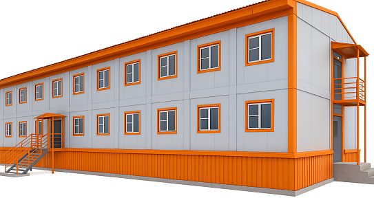 Модульные общежития для рабочих на 100 человек - фото