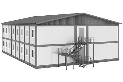 Модульная гостиница на 50 номеров