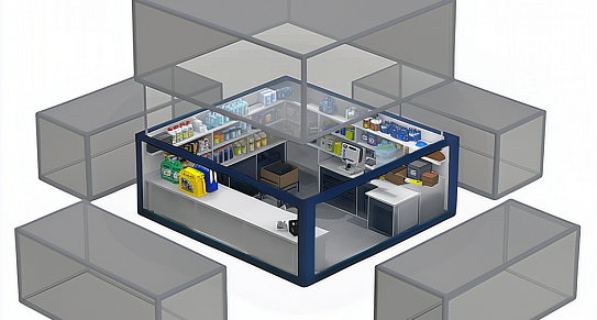 Модульный магазин первой необходимости - фото