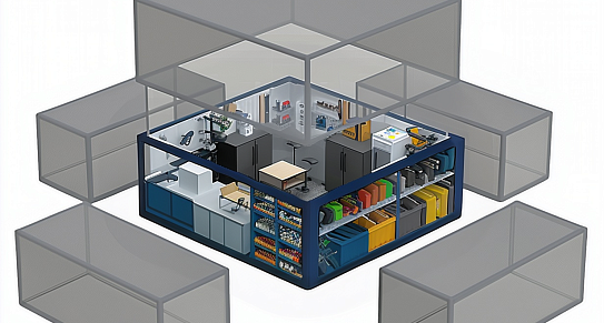 Модульный дом быта - фото