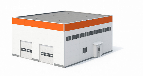 Каркасный цех 1760 м² - фото