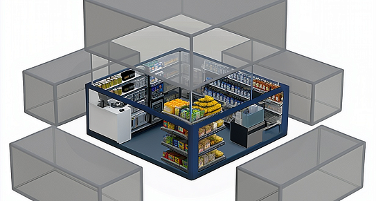 Модульный торговый павильон - фото