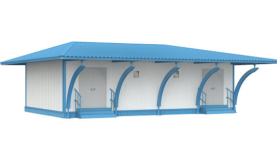 Раздевалка пляжная модульная - фото